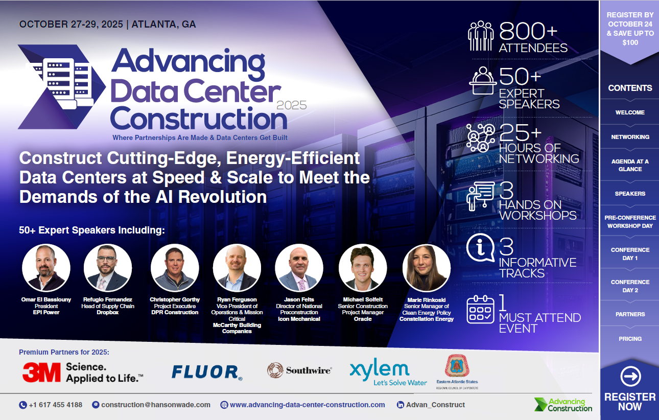 Advancing Data Center Construction - Most Recent Brochure Advancing Data Center Construction - Most Recent Brochure