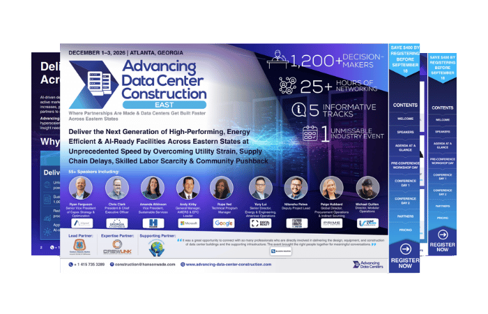 Advancing Data Center Construction East 2026